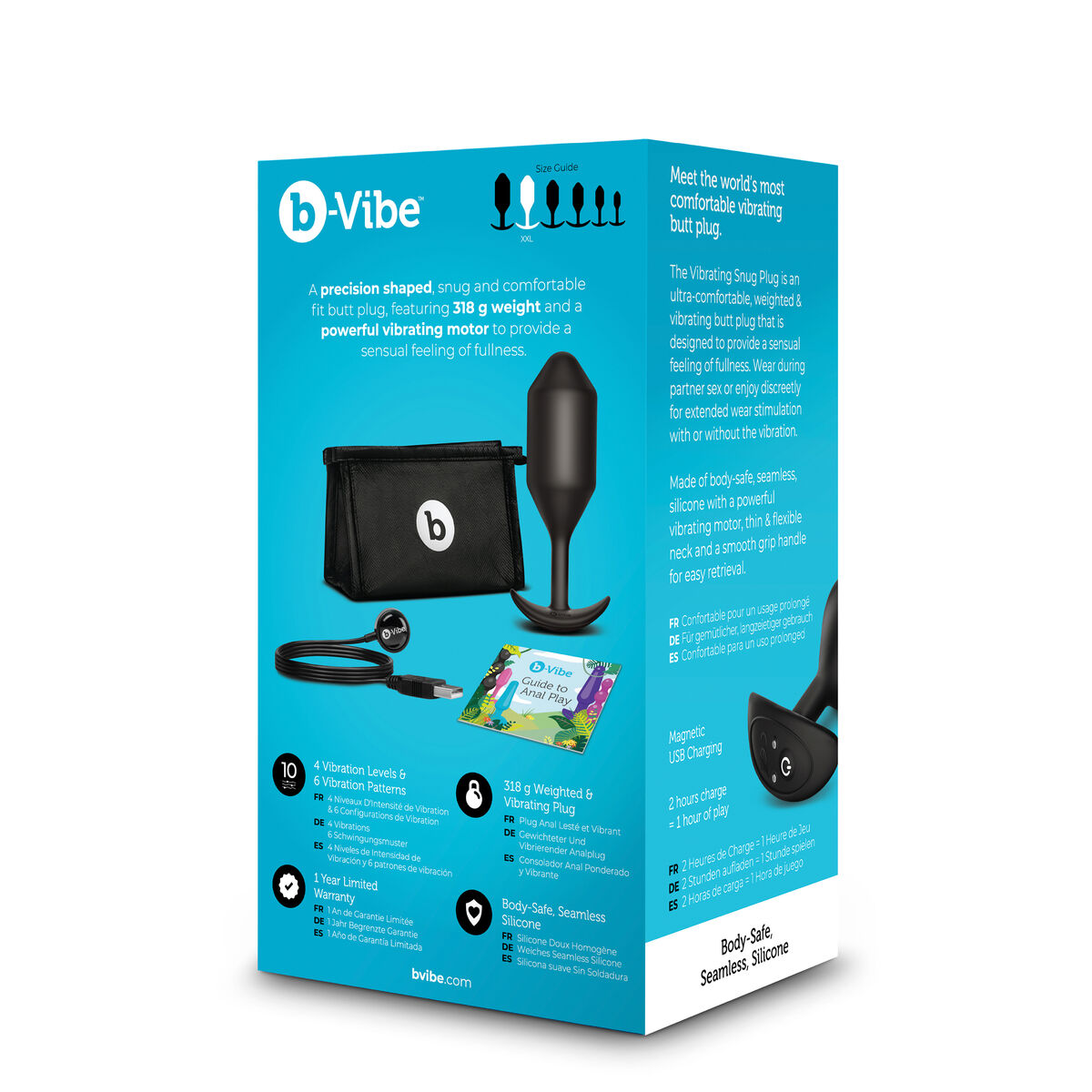Analni Čep B-Vibe Vibrating XXL Black Crna